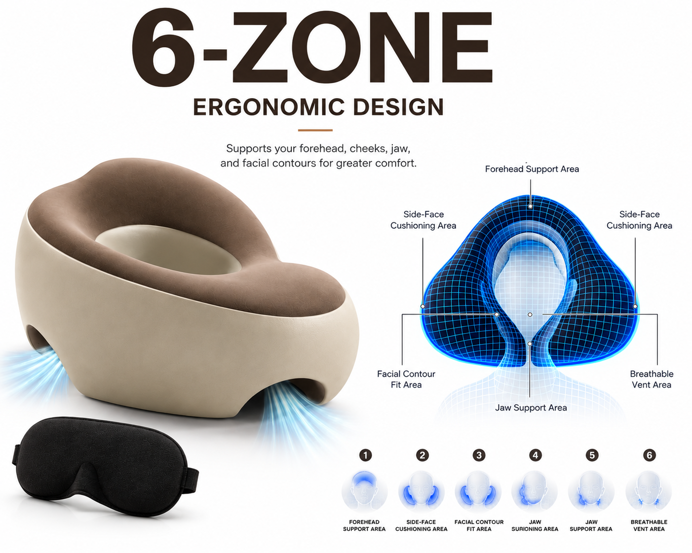 Face Down Desk Nap Pillow (2 Pack) - Gallery 7