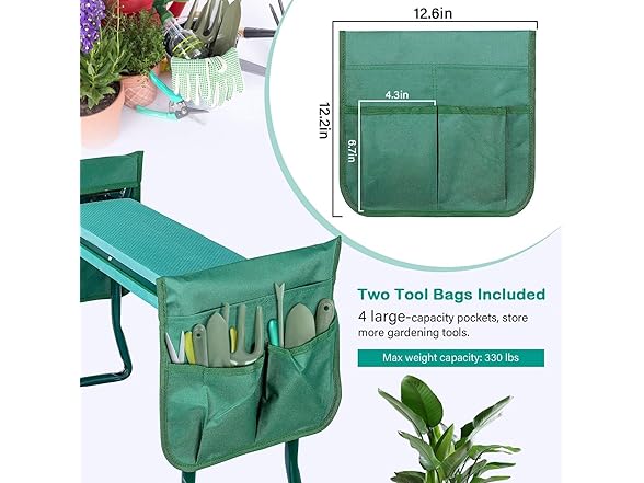 YSSOA Garden Kneeler Seat Green