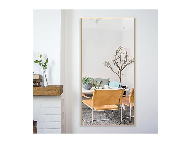 NeuType Full Length Mirror Hanging or Leaning Against Wall