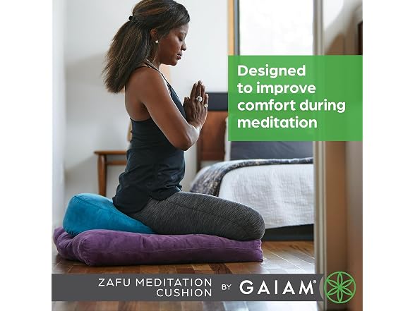 Gaiam Zafu Meditation Cushion, Indigo