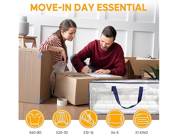 HealSmart 10 Pack Extra Large Moving Bags