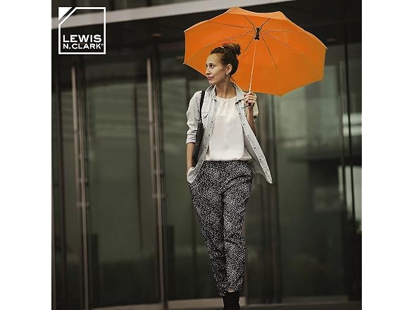 Lewis N. Clark Travel Umbrella, Orange