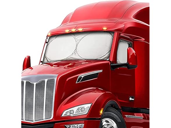 Zone Tech SS0025 Semi-Truck Sunshade for Windshield Grey