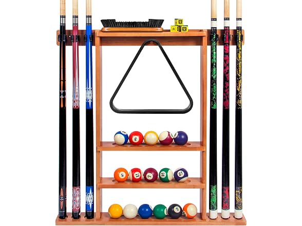 Pool Stick Holder, Wall Mount Pool Cue Rack 