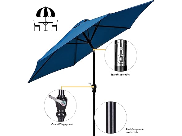 Elevon 9' Outdoor Patio Umbrella