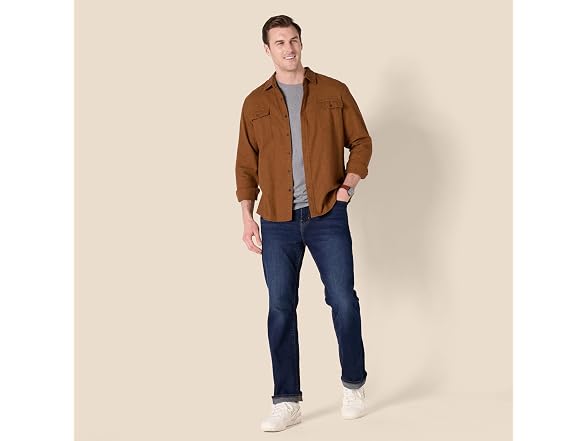 Amazon Essentials Men Slim-fit Long-sleeve Shirt