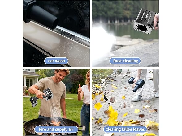 YIREAL Cordless Leaf Blower with Battery
