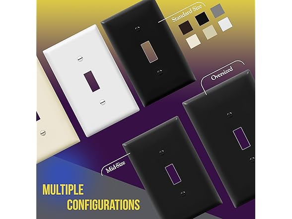  Toggle Switch Wall Plate Jumbo 10Pk