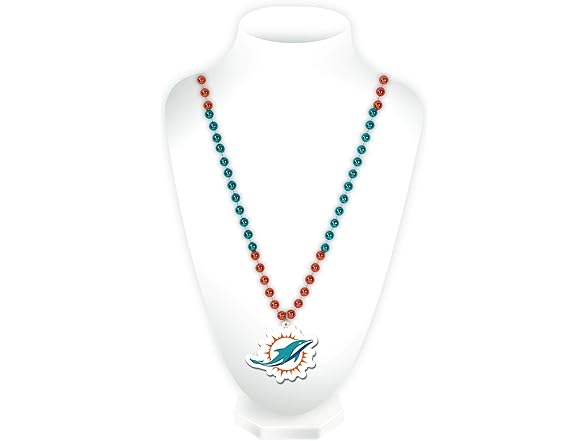 Miami Dolphins Bead Necklace