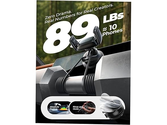 LISEN Suction Phone Mount for Car