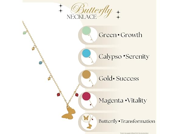 JOSEMVALE Butterfly Necklace Green