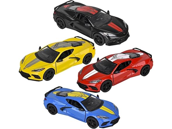 5" Die-Cast Pull Back 2021 Corvette  12 Count