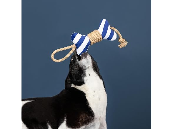 Fringe Studio Feelin' Nauti Plush Dog Toy, Bone