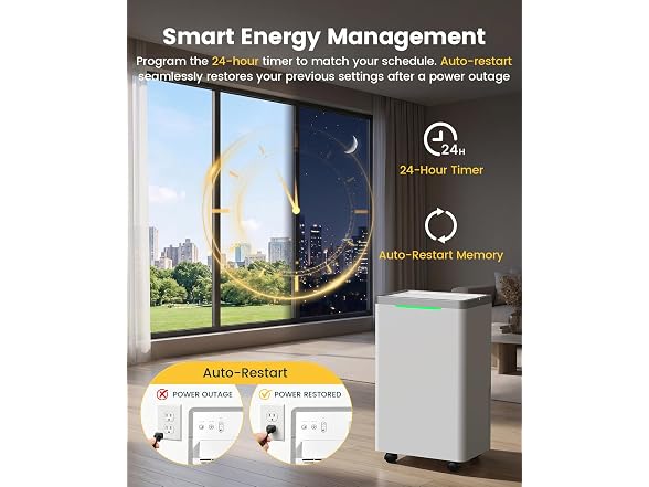 HOPSEN 34 Pints Dehumidifier