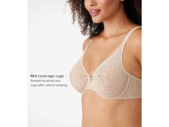 Wacoal Womens Halo Lace Underwire Bra