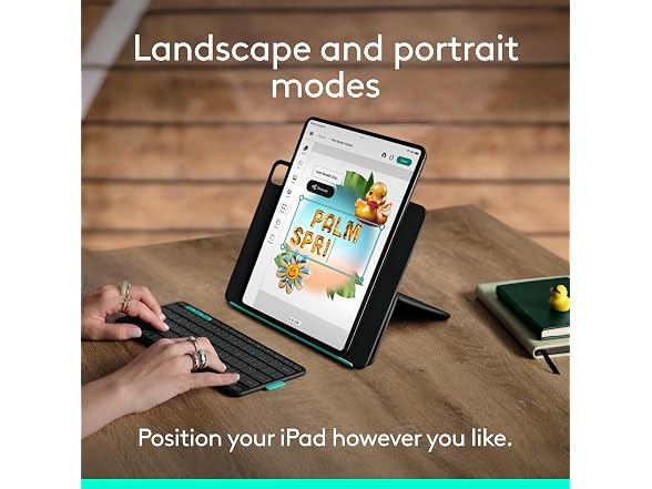 Logitech Flip Folio, Keyboard Case for iPad Pro
