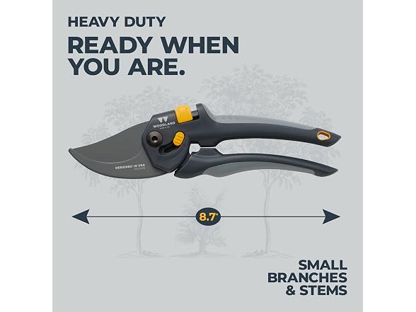 Woodland Tools Co. Heavy Duty Bypass Pruning Shears – 5/8"