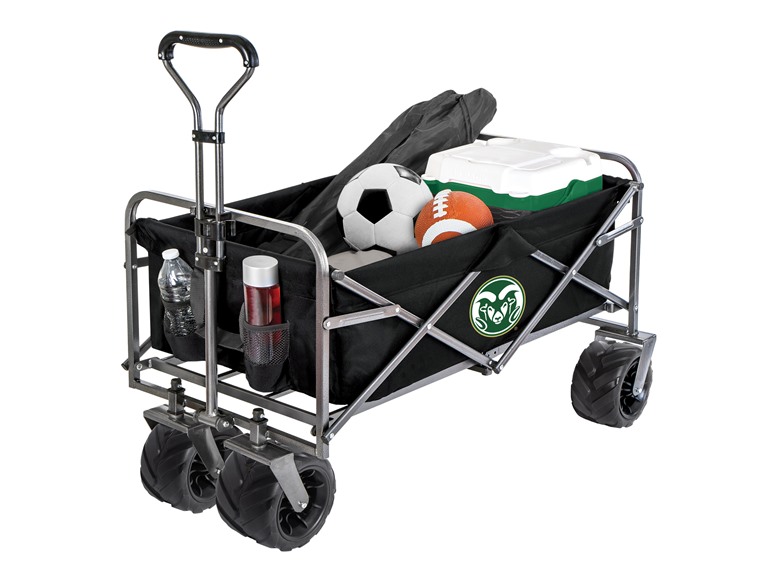 Smart Design Collegiate Heavy-Duty Utility Collapsible Wagon Beach Cart 20.15 x 35.5 x 22.5 Officially Licensed Logo
