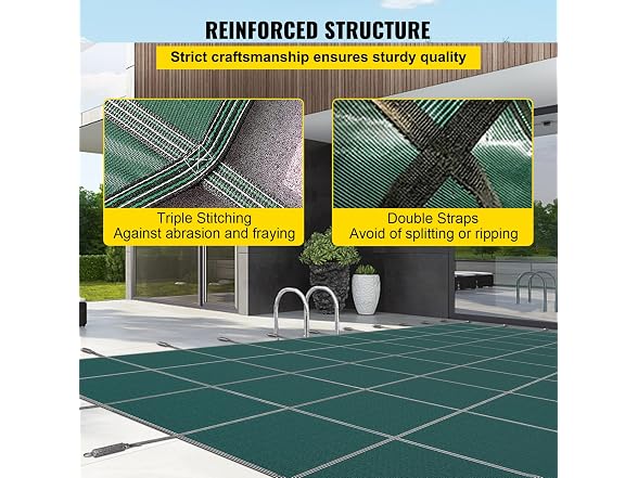 Pool Safety Cover Fits 16x40ft Rectangle