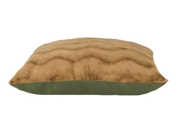 Furhaven Large Plush & Twill High-Loft Pillow Pet Bed, Fir