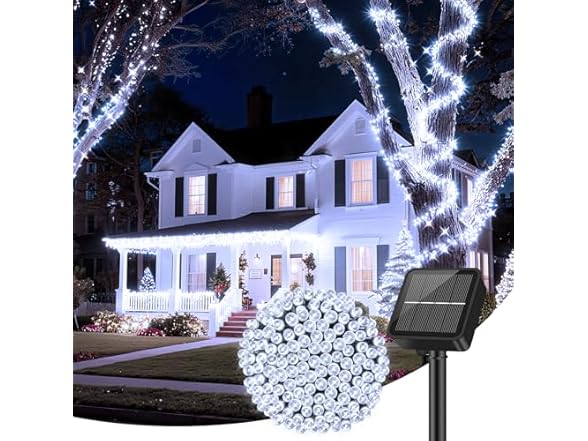 Brightever Solar String Lights for Outside, 46FT 120LED