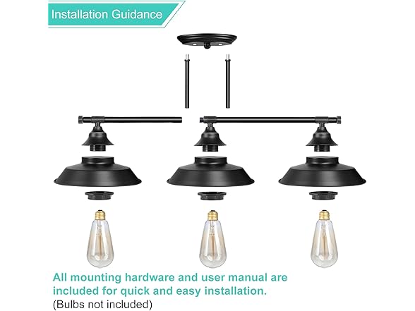 BesLowe 3-Light Vanity Light Fixture, Black