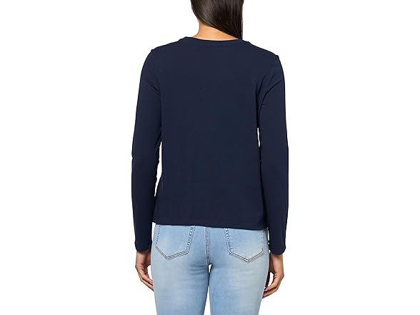 GAP Women (XXS) Long Sleeve Logo Tee Navy Uniform