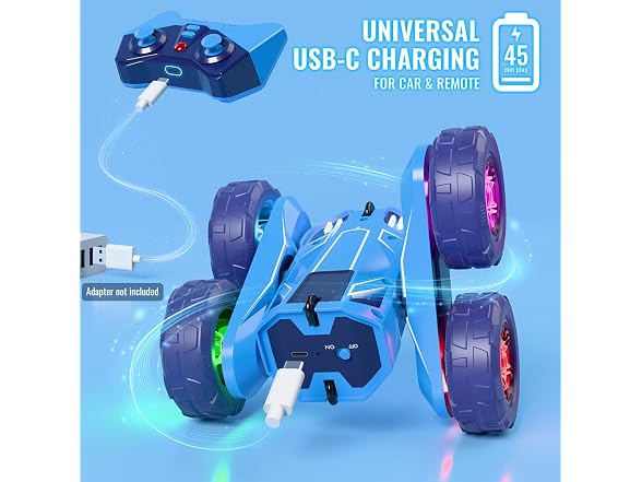 MaxTronic 2.4GHz RC Car 4WD LED Stunt