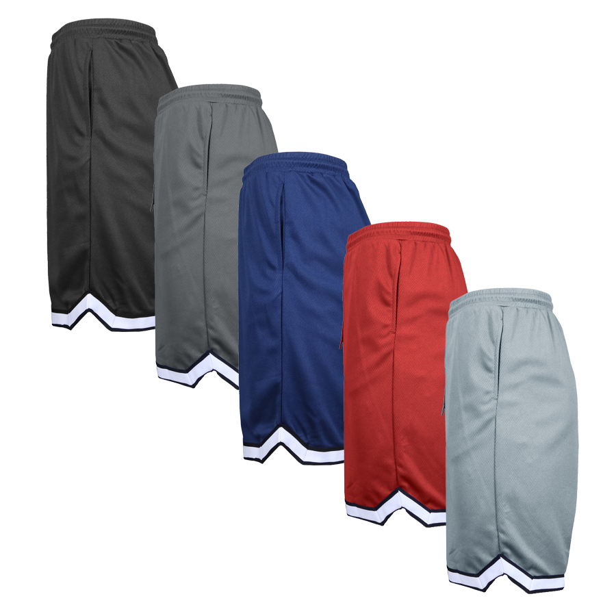 5Pk Mens Performance Mesh Shorts (S-3XL) - Gallery 12
