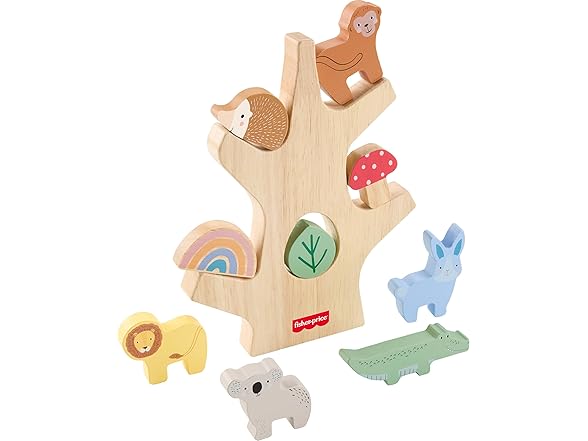 Fisher-Price Wood Stacking Toy Balance Tree