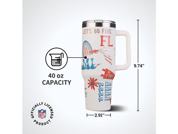 MIAMI DOLPHINS 46oz Game Day Tumbler