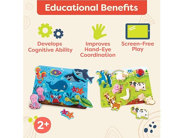 B. toys – Peek & Explore Wood Puzzles