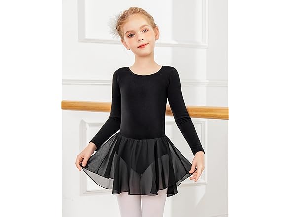 Girls Classic Long Sleeve Dance Dress