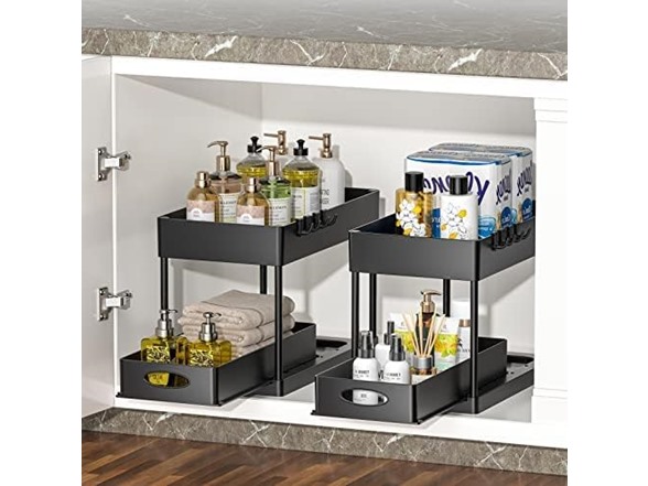 PUILUO Undersink Organizer (Matte Black)