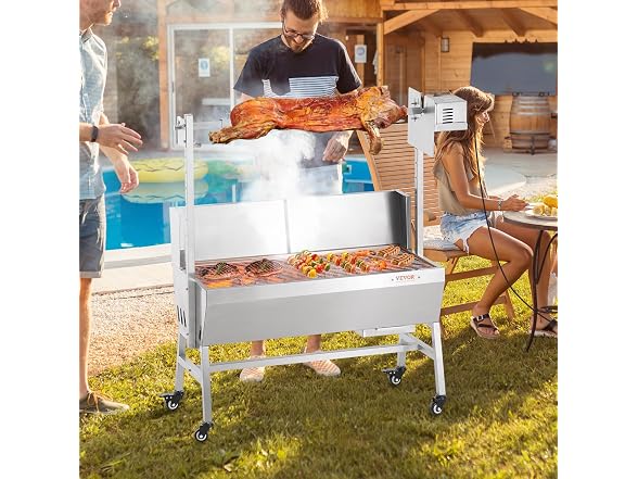 VEVOR Rotisserie Grill with Windscreen
