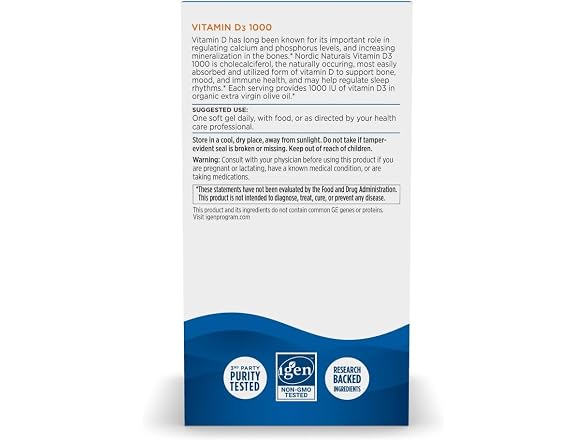 Nordic Naturals Vitamin D3 1000 IU