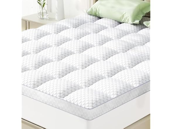 BEDELITE 3" Pillow Top Topper, White