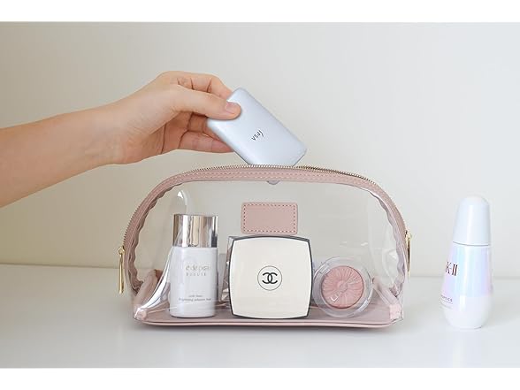 clear makeup bag(Pink, Large)