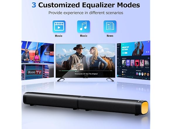FHNFHN Sound Bar for Smart TV, 100W