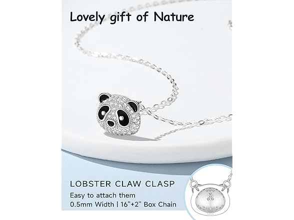 Just Being Silver Panda Charm