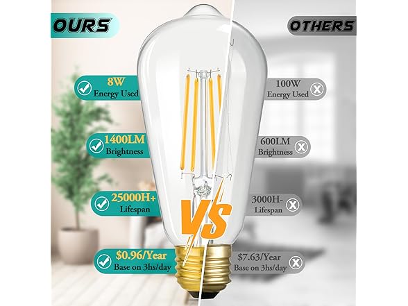 Brightever 4-Pack Vintage Bulbs