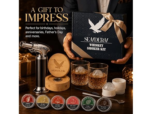 Semderm Whiskey Smoker Kit with Torch