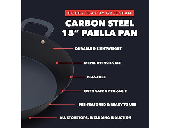 GreenPan GreenPan x Bobby Flay 15” Carbon Steel Paella P