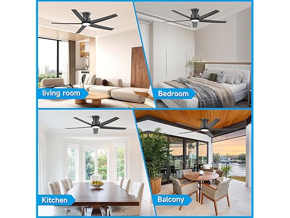 ocioc 52in Ceiling Fan with Remote