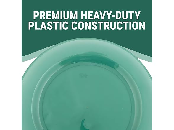 10 1/4" Premium Green Round Disposable Dinner Plates - 25 count