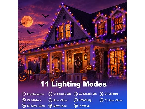 Forlivese 76Ft 200 LED Halloween Lights