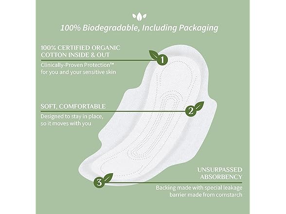 Organyc - 100% Certified Organic Cotton Feminine Pads