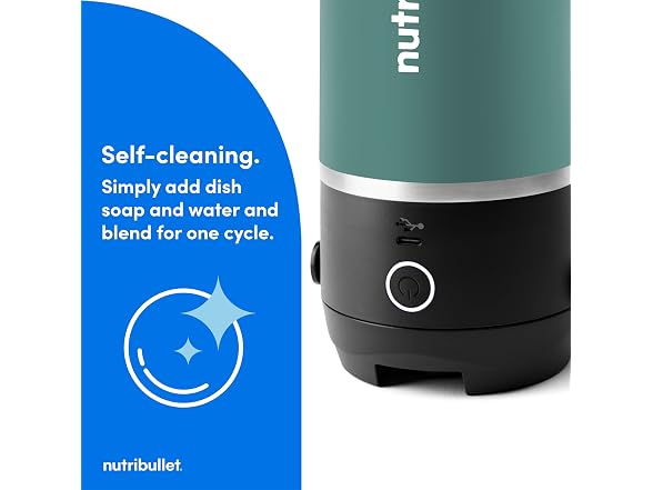 nutribullet Flip Portable Blender with Insulated Cup, Eucalyptus - Gallery 8