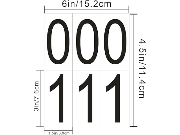 Adhesive Mailbox Numbers 3" 5pk 300pc