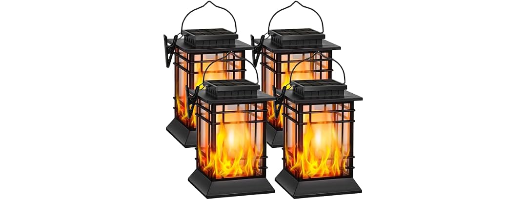 Brightever 4-Pack Solar Lanterns Outdoor Waterproof